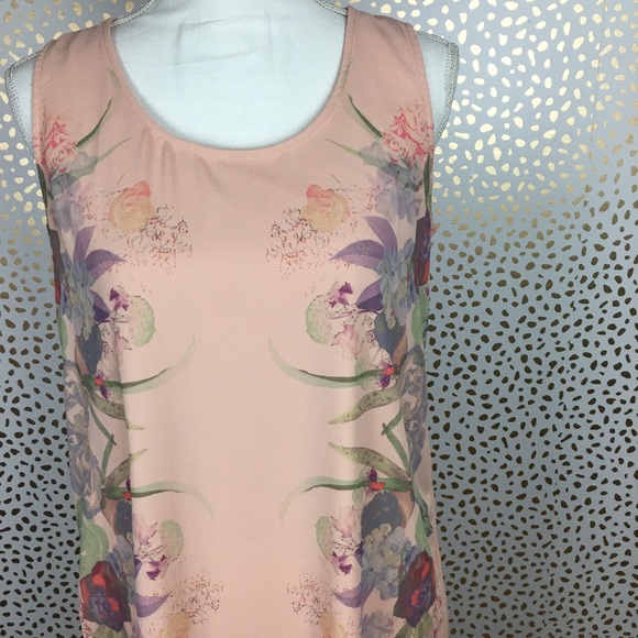 🍑Blu Pepper Floral Sleeveless Tunic Dress Large - Picture 2 of 7